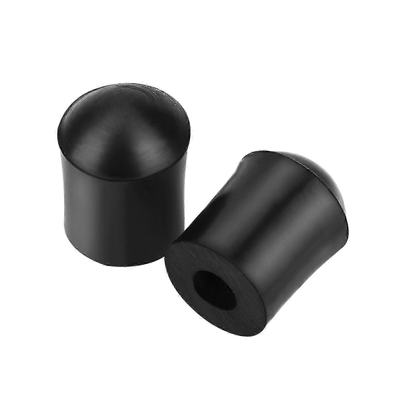 2pcs Double Bass Endpin Rubber Tip Stopper Black Protector End Cap Accessory-Yvan