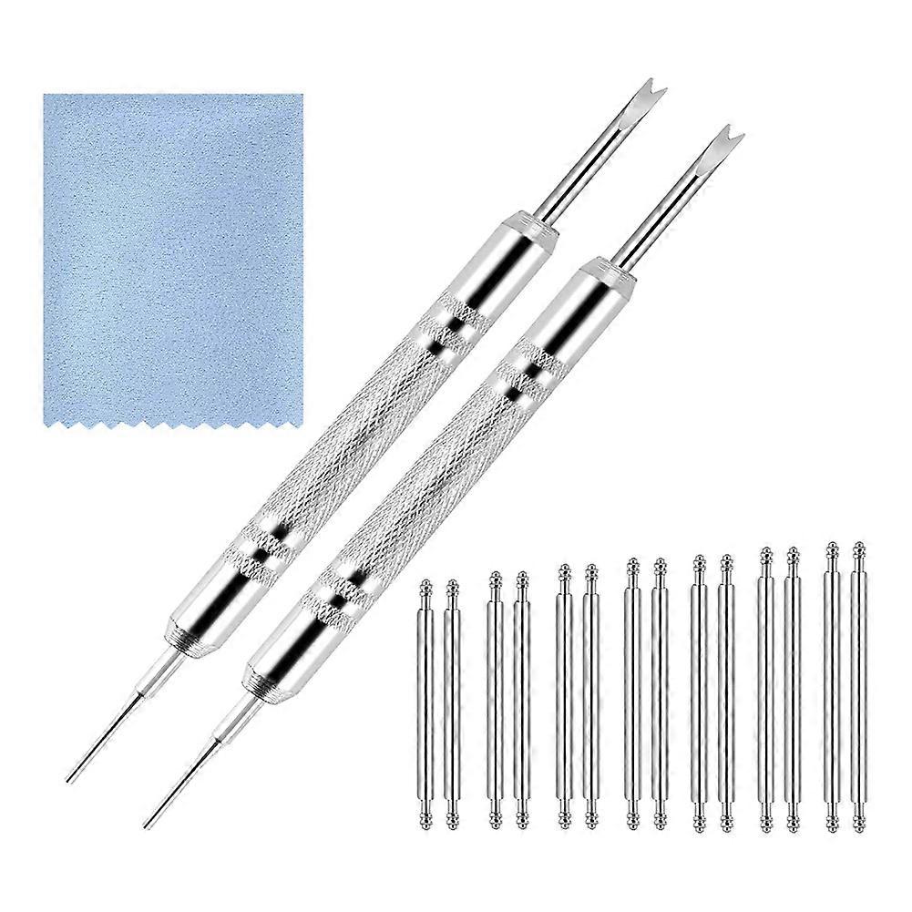 Watch Strap Removal Tool Kit with Spring Bar Tool Watch Cleaning Cloth Link Removal Pin Remover Kit
