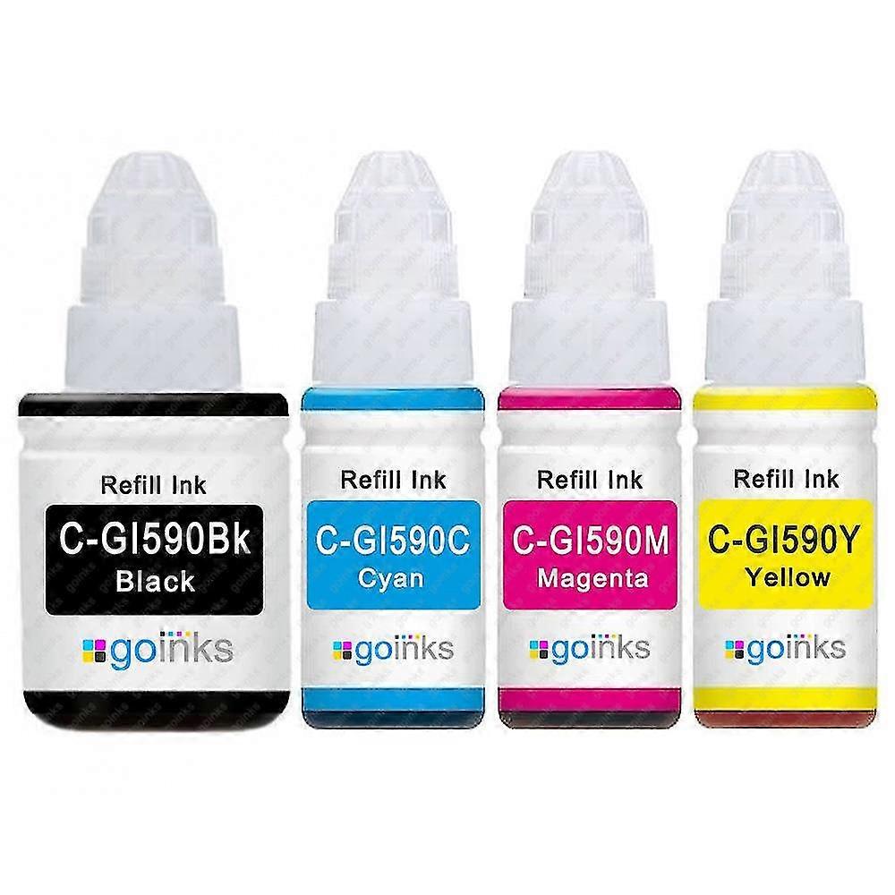 Fsw Set of 4 Ink Bottles (135ml/70ml) to replace Canon GI-590 Compatible/non-OEM from Go Inks