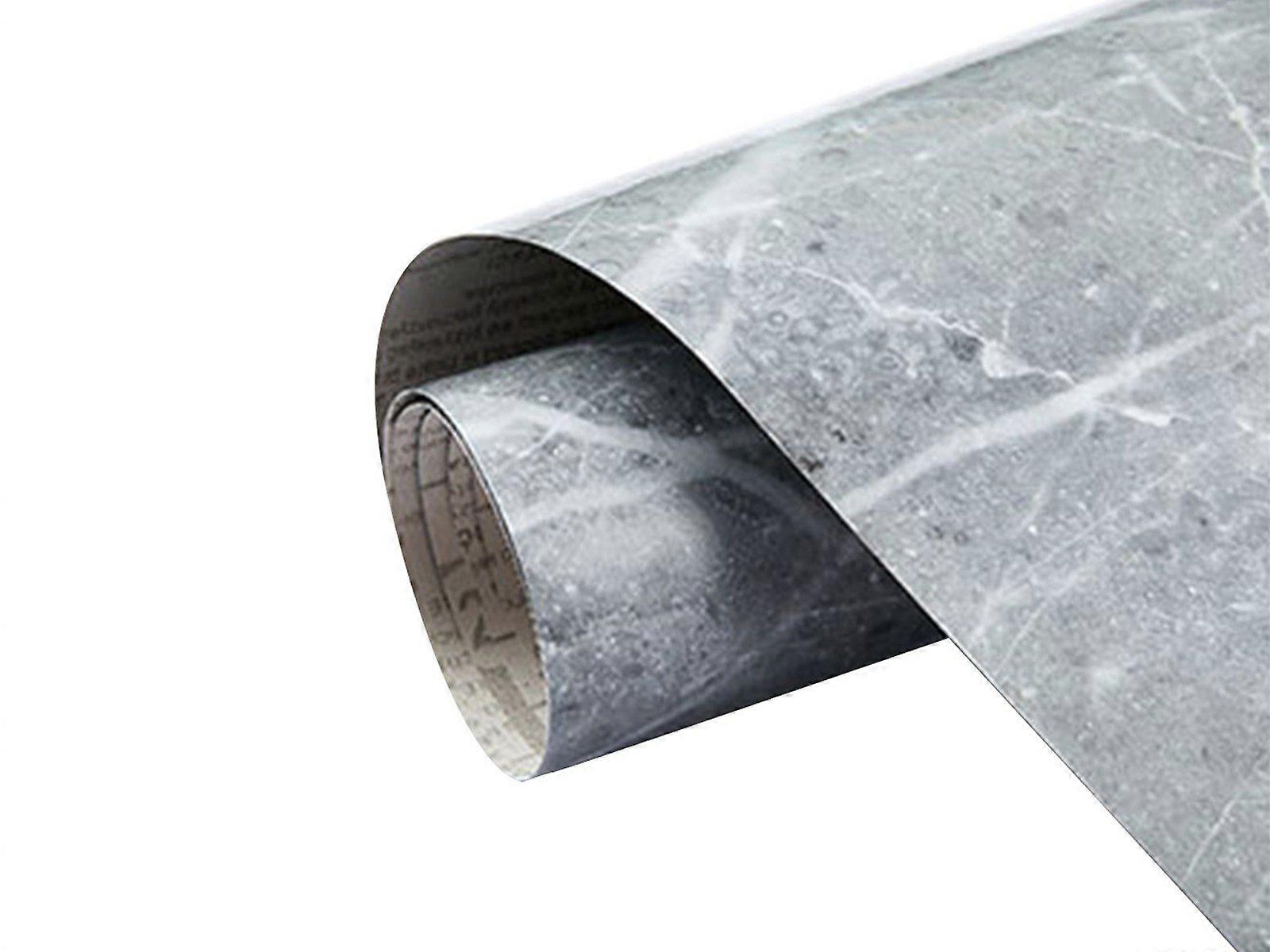 5M Marble Texture Wallpaper Kitchen Countertop Covering Sticker Grey
