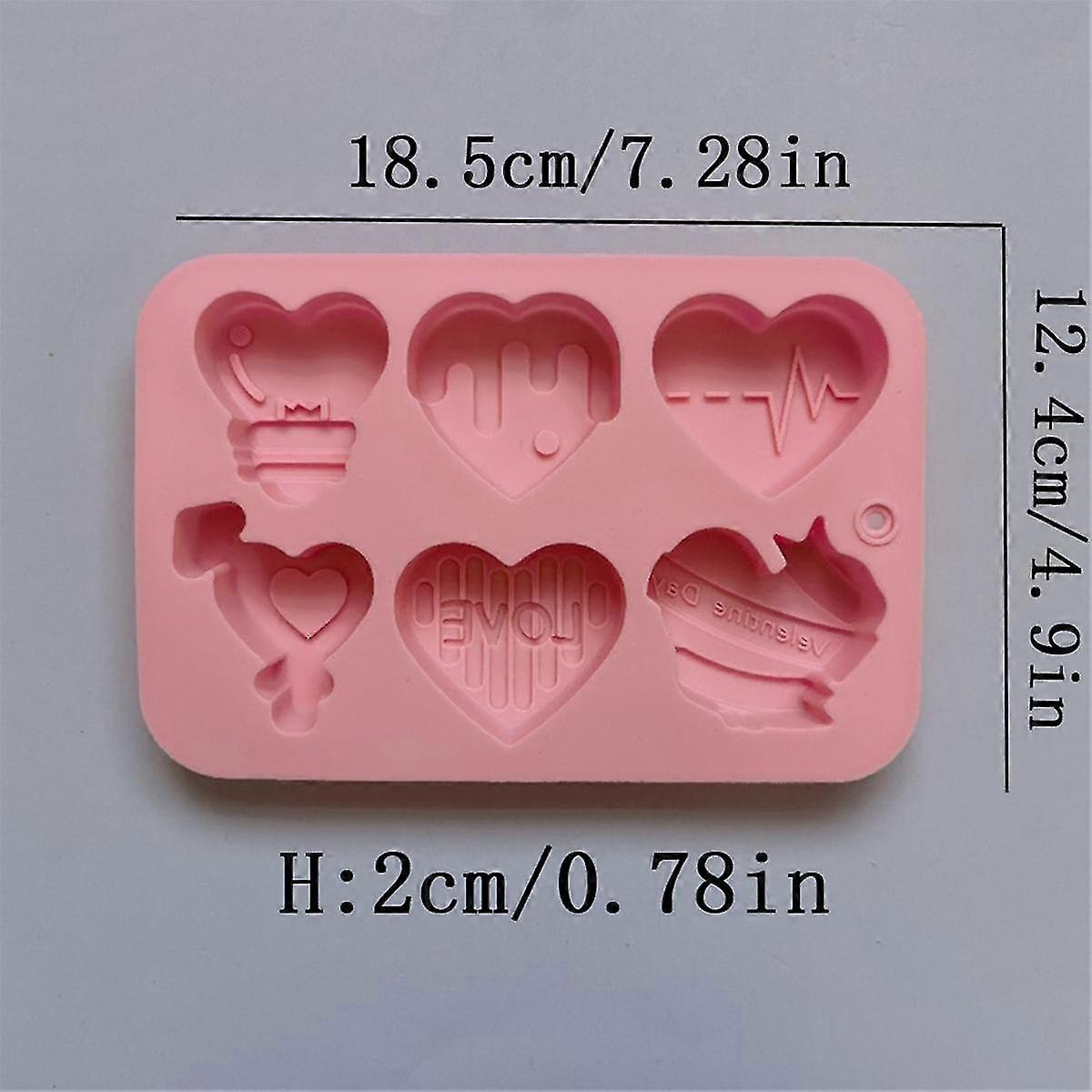 قالب سيليكون للشوكولاتة على شكل قلب حب، قالب بسكويت حلوى، صينية ثلج على شكل قلب، أداة خبز، هدية، قالب شمعة كعكة فوندانت على شكل قلب حب