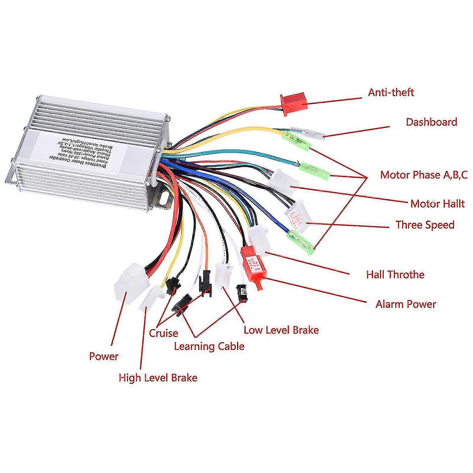 36v / 48v 350w elektrický E-bike Scooter Brushless Dc Motor Speed Controller