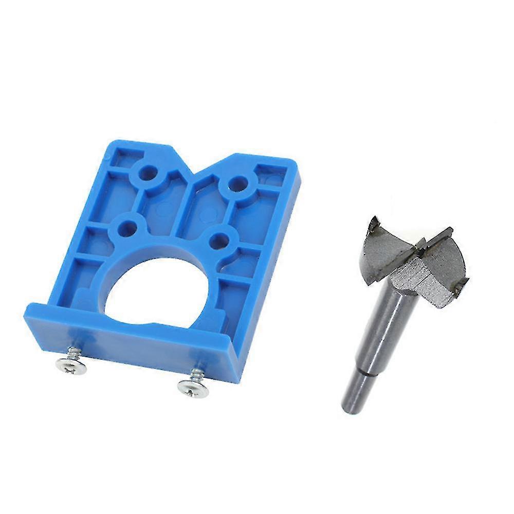 35mm Abs Plastic Door Cabinets Hinge Installation Tool Hinge Drilling Guide With Silver Hole Saw