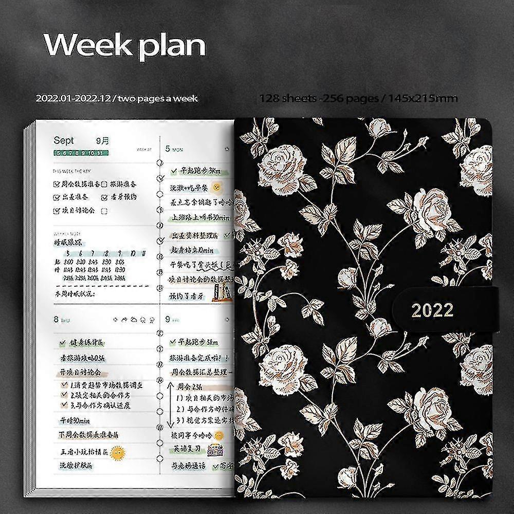Weekly Monthly Planner,a5 Size Diary Sketchbook Weekly Note Book(a)