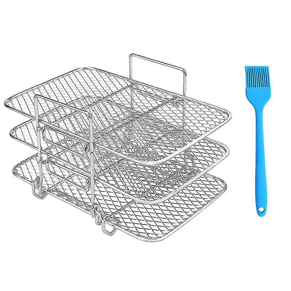 Air Fryer Rack Air Fryer Accessories, Multi-layer Stackable Dehydrator Rack For Ninja Dual Dz201 /