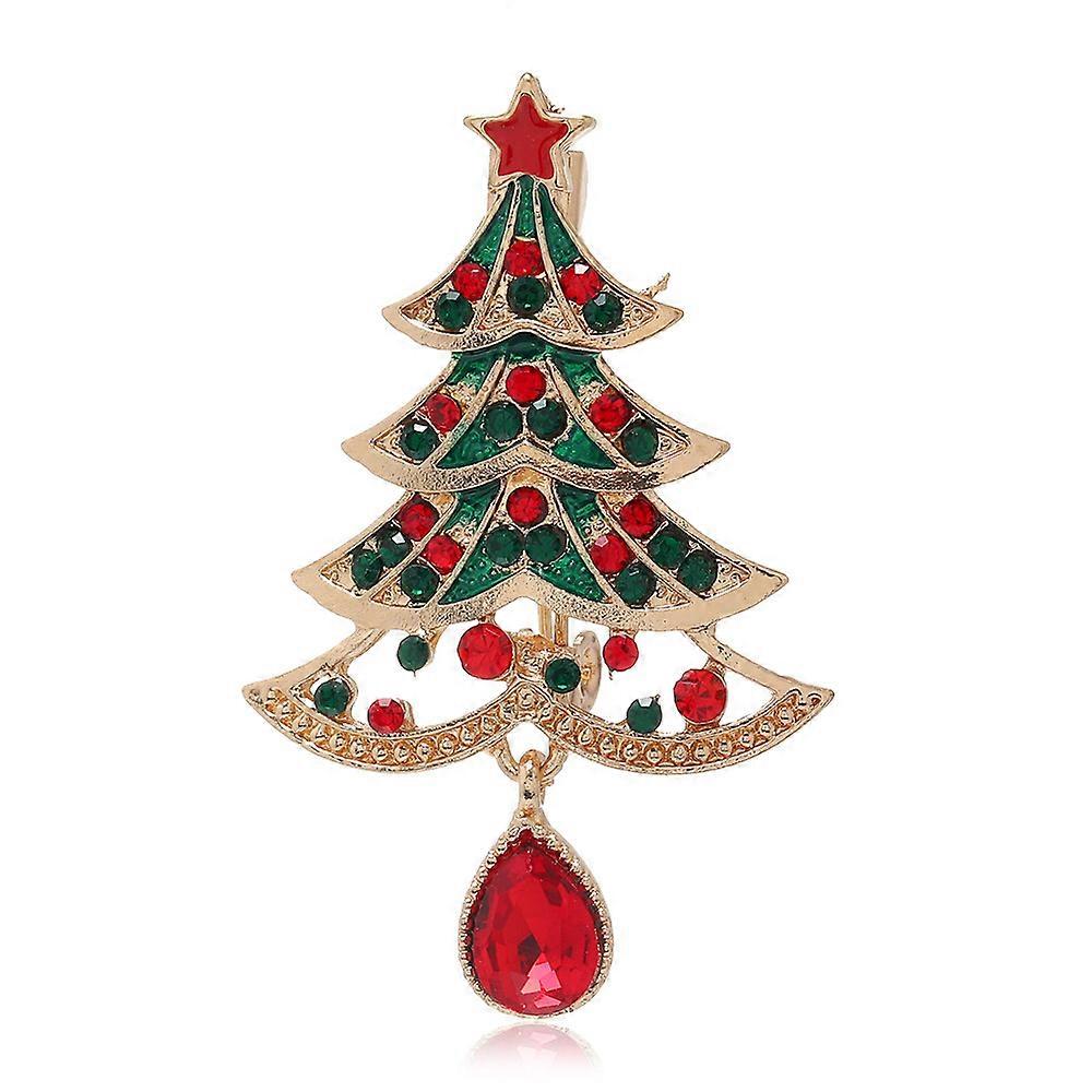 1PC Christmas Brooch Pin, Rhinestone Crystal