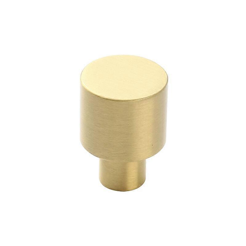 Set of 10 Modern Solid Brass Kitchen Cupboard Knobs - 20 x 30 mm, Gold