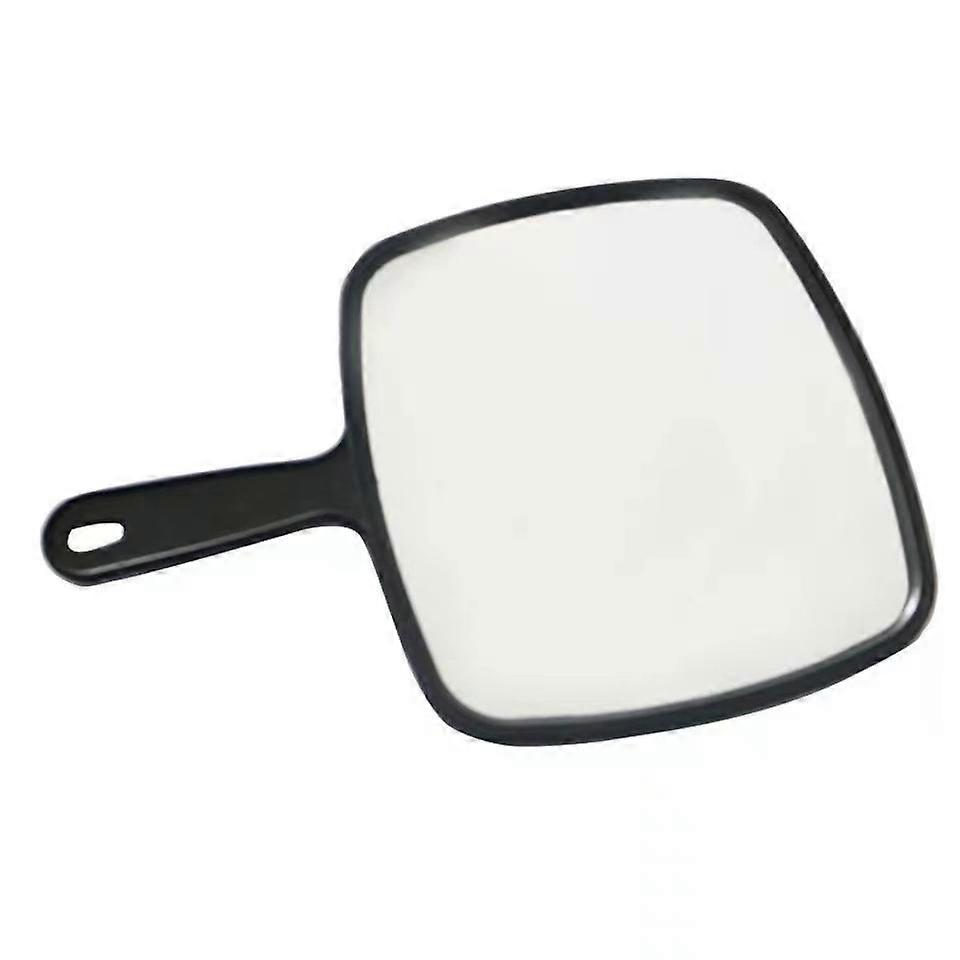 Extra Large Black Hand Held Mirror With Handle Square