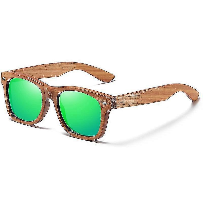 Wooden Sunglasses Bamboo Wood Frame Polarized Lenses With Double Uv Blocking Coating