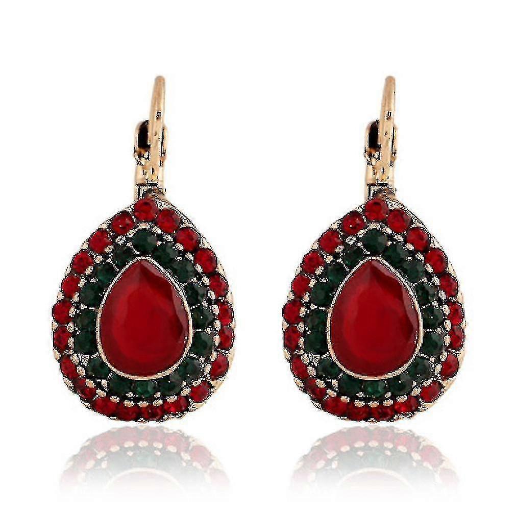 ruby Earrings Ear Studs Bohemian Folk Style