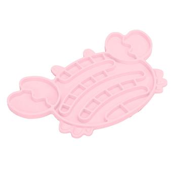 Silicone Pet Feeder Mat Crab Shape Interactive Anti-Swallowing Slow Feeding Pad Pink