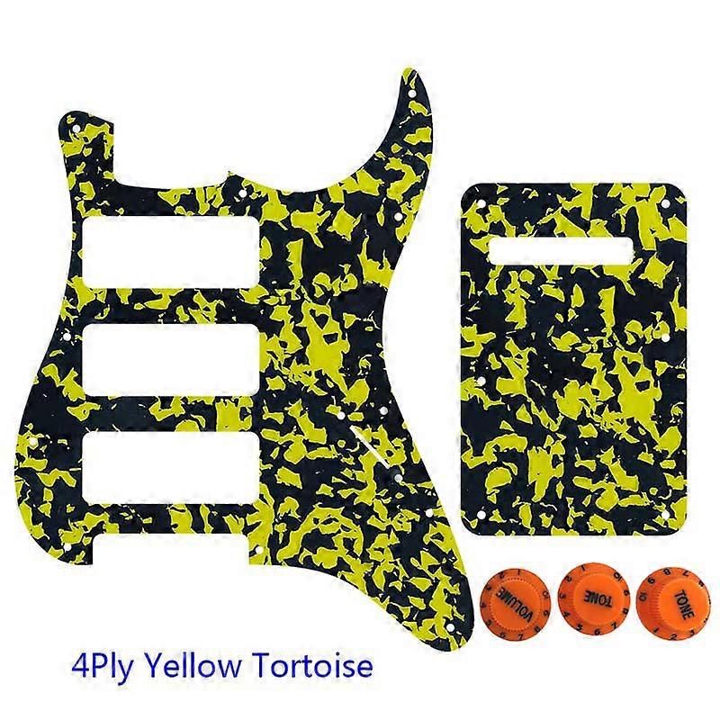 Xinyue For US Fender 11 Screw Holes Standard 3 P90s St Guitar Pickguard No Control Hole Scratch Plate & Back Plate &Control Knob