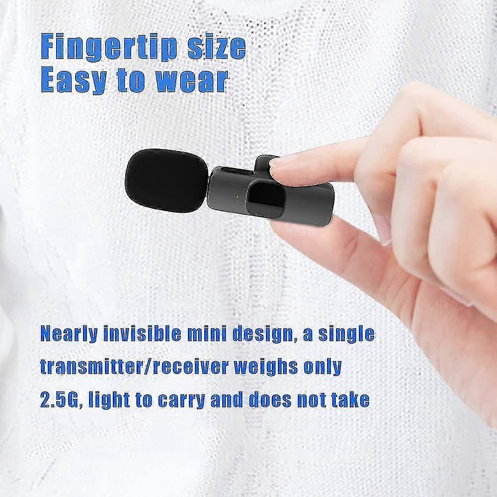 Wireless Lavalier Mikrofone für iPhone Ipad, für Vlog Interview Live-Stream-Videoaufnahme, automatische Synchronisierung und Rauschunterdrückung