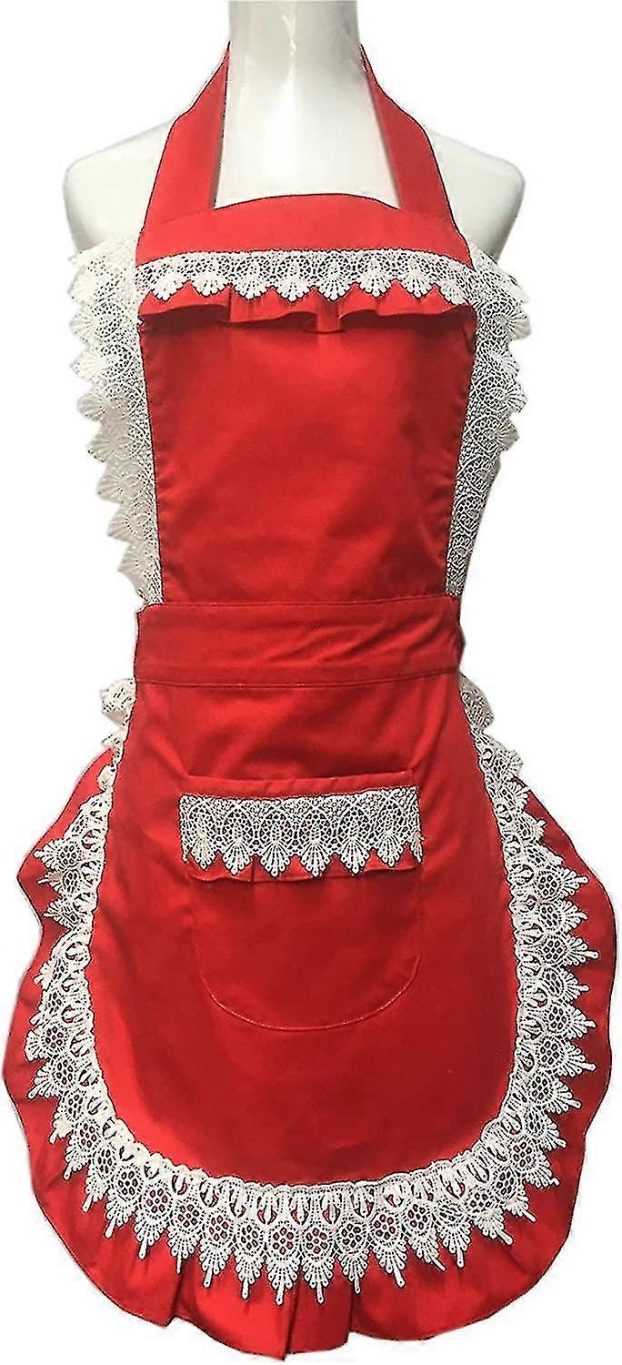 Adjustable Waterproof Apron Kitchen Cooking Women's Apron With Pockets(pink) (santanxing)