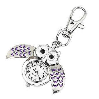 Fashion Gorgeous Owl Watch Clip Pocket Keychain