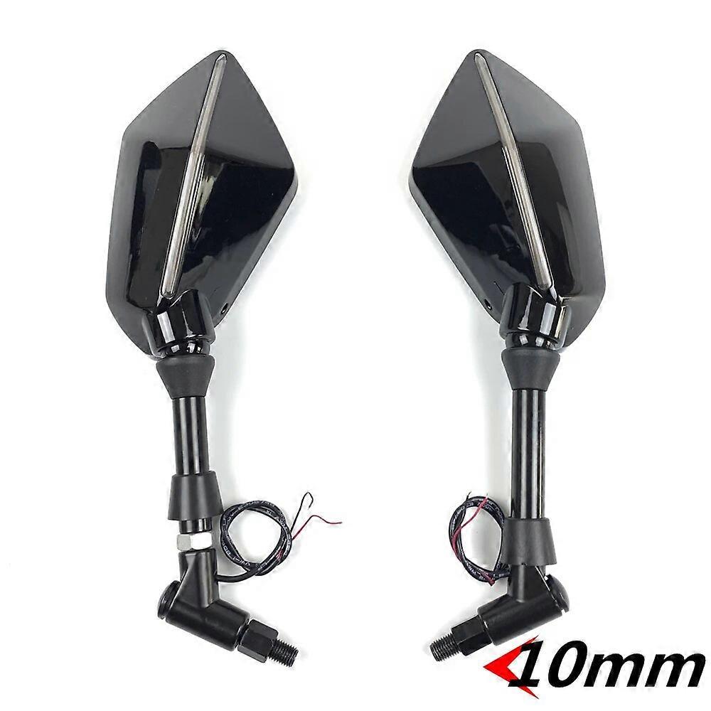 2Pcs/Pair Motorcycle Rearview Mirror Scooter Motocross Rearview Mirrors Electrombile Back Side Convex Mirror 8/10mm Carbon Fiber