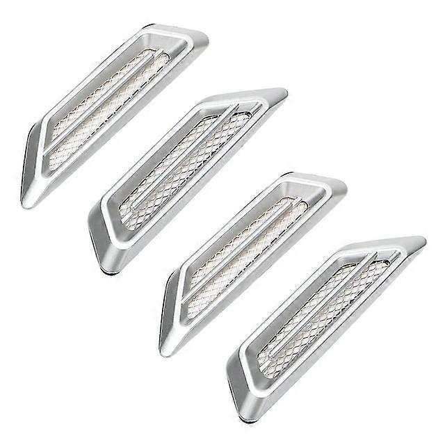 1 Pair Car False Air Outlet Decoration Stickers Side Mesh Cover Universal Shark Gills Auto Sticker Hood Bonnet