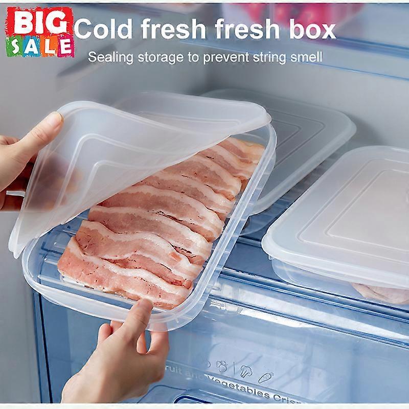 Storage Case Refrigerator Fish Meat Storage Box Fridge Protect Vegetables Storage Container Box Organizer Storage Bins Kitchen