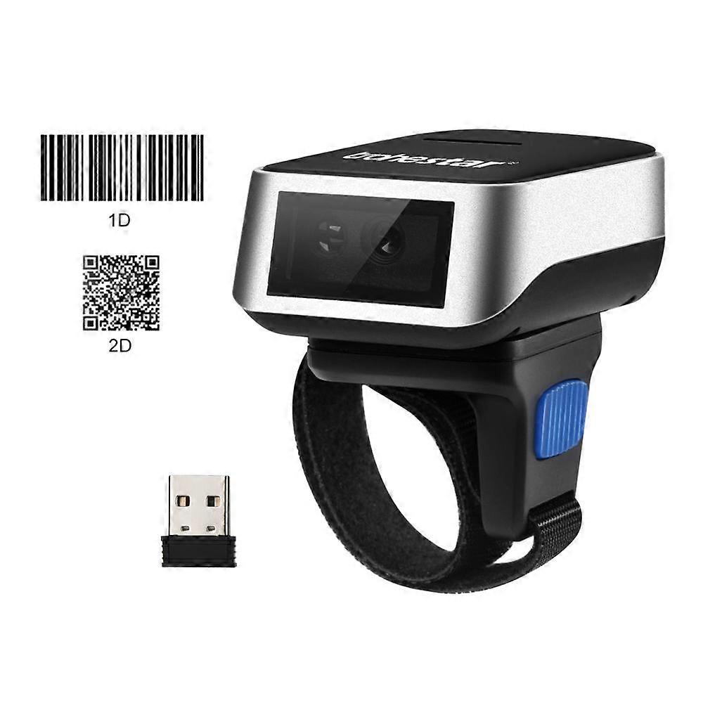 Trohestar 1D / 2D vezeték nélküli vonalkód-leolvasó hordozható vonalkódolvasó PDF417 USB kódolvasó Bluetooth-kompatibilis Windows iOS rendszerhez