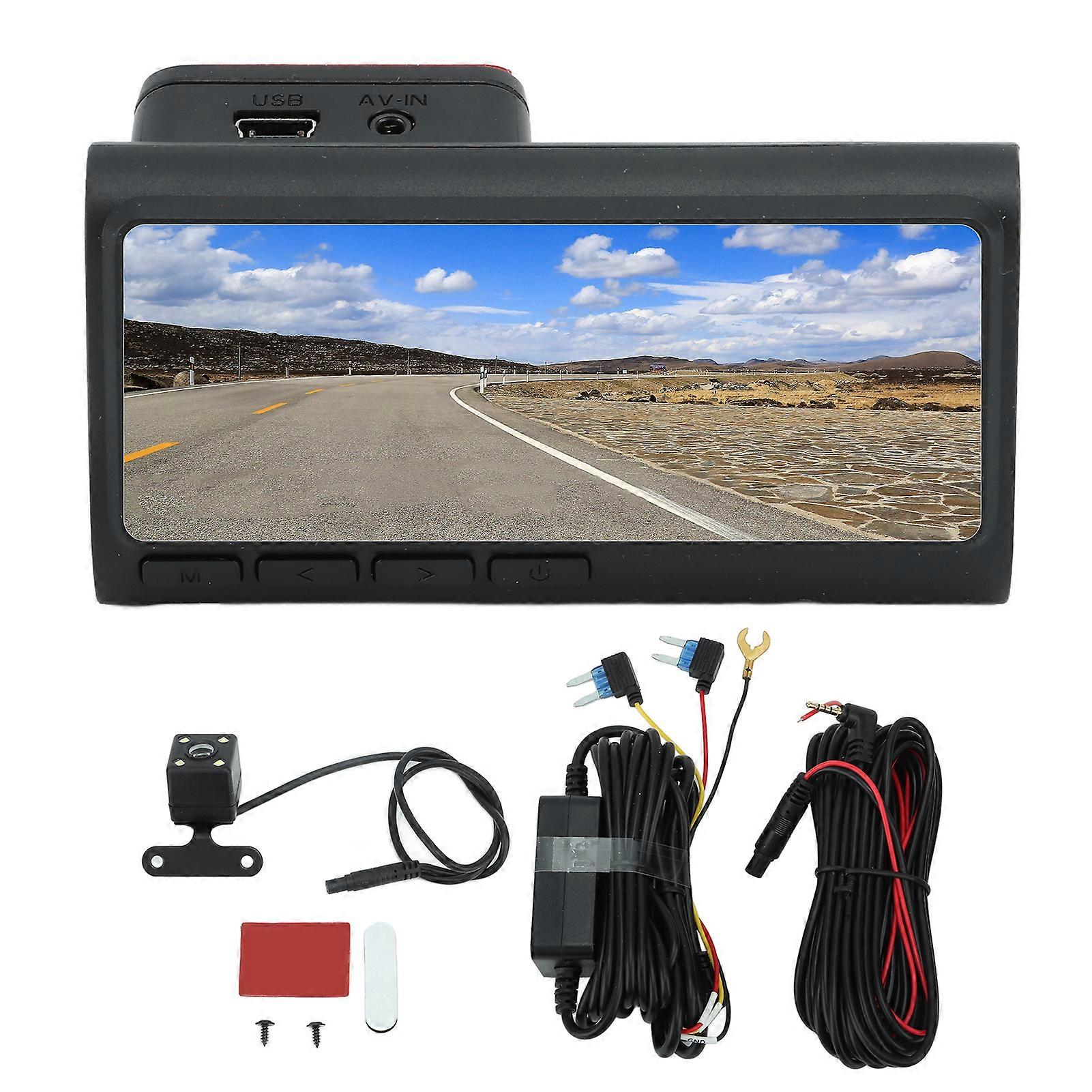 Dual Dash Cam 3.3 pollici WiFi 1080P HD Smart Loop Recording cruscotto registratore di guida per auto