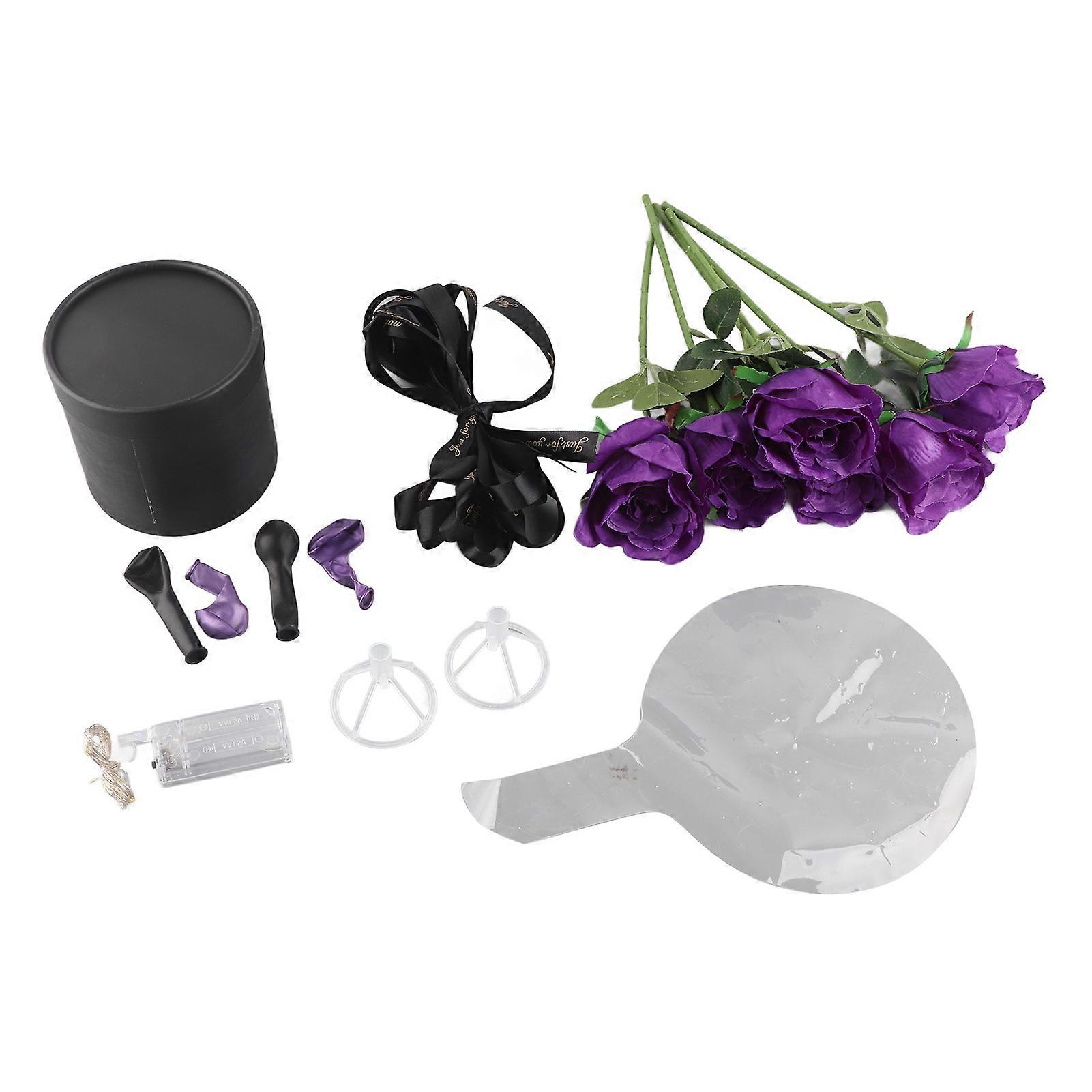 Rose Bouquet Set with Balloons for DIY Confession and Flower Hug Bucket