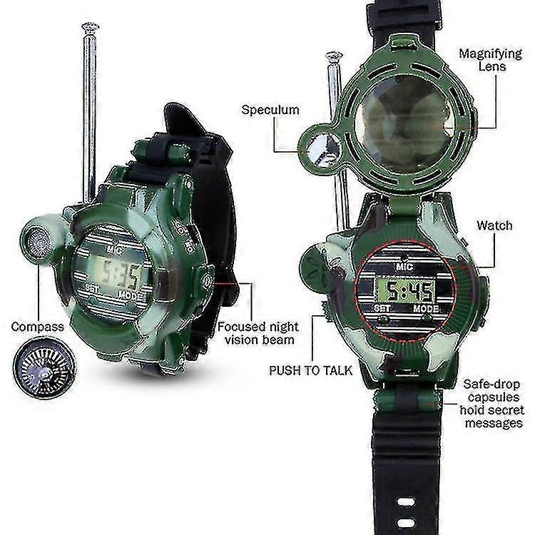 2Pcs Walkie Talkie Kid'S Toy Electronic Games Simulation Digital Watch Intercom Pretend Play