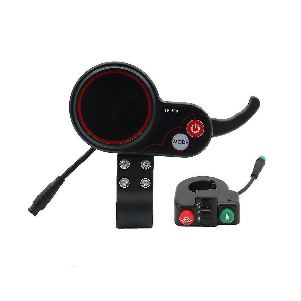 TF-100 Display Dashboard+Switch Button Scooter 6Pin Skateboard Speedometer for Electric Scooter Par
