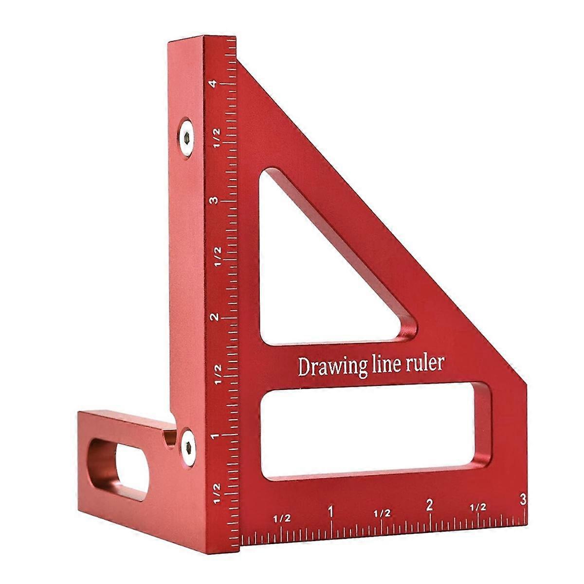 Multi-Angle Measuring Ruler,45/90 Degree Aluminum Alloy Woodworking Square Protractor,Miter Triangl