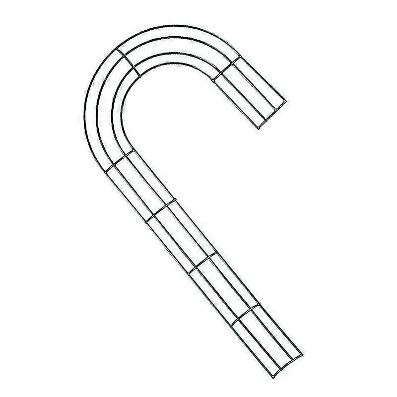 Christmas Wreath Frame Solid Construction Rust-proof Metal Xmas Candy Cane Wire Wreath Frame for Home