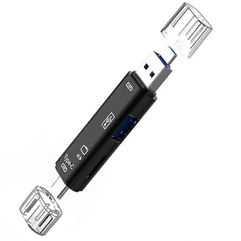 Card Reader Plug Play High Speed 5-In-1 USB 3.0 Type-C TF Card Reader for Computer