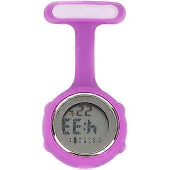 Pin em silicone digital multi-função Fob Nurse Watch Night Lights Cronômetro