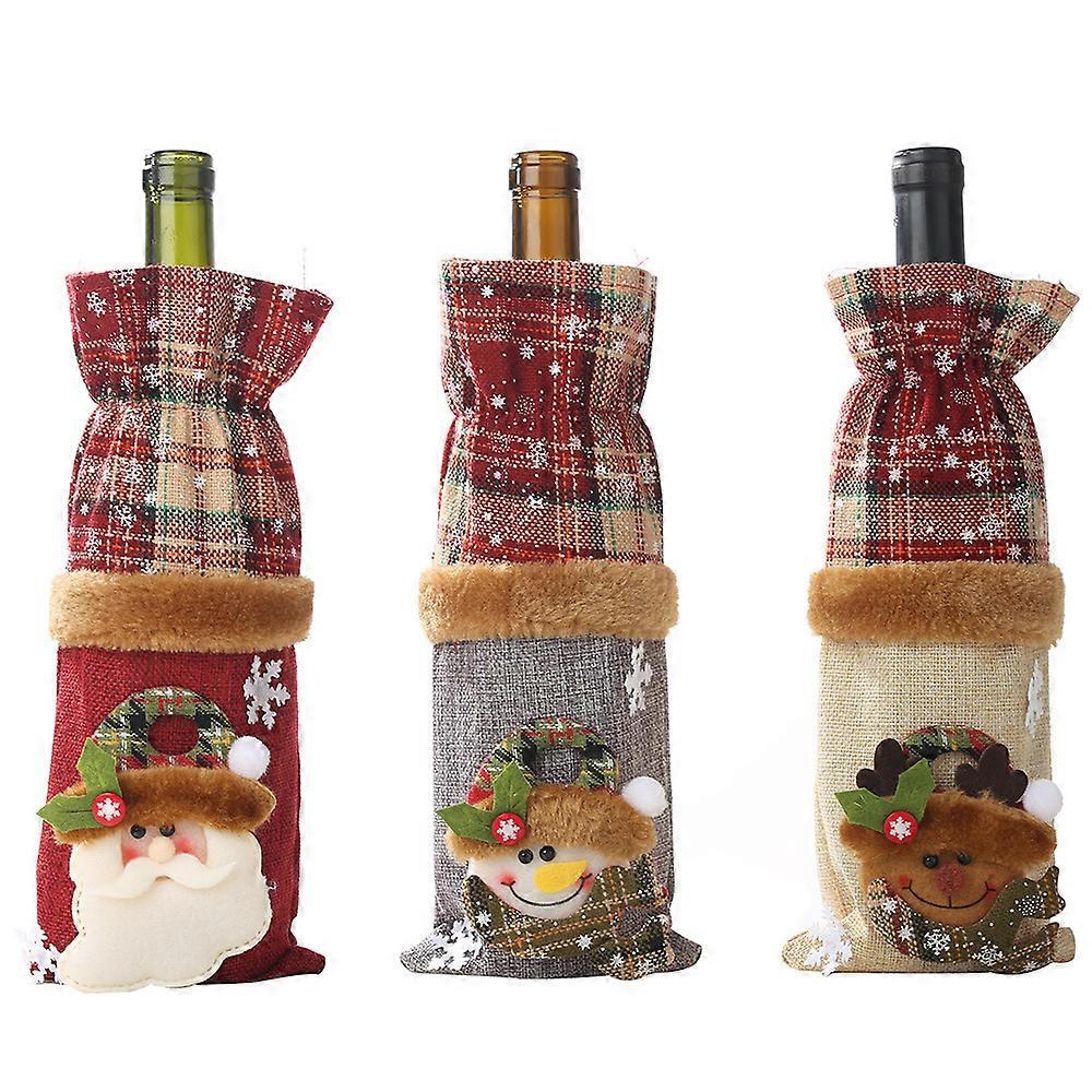 (28*15cm 3 db)Karácsonyi borosüveg fedél 11