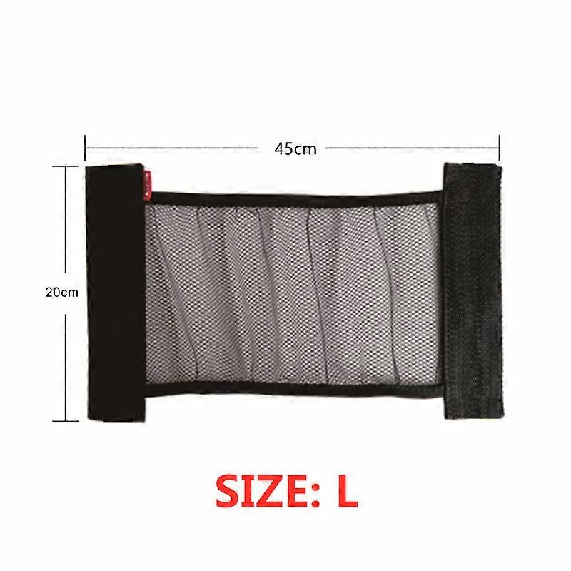 Car Back Rear Mesh Trunk Seat Elastic String Net Magic Sticker Universal Storage Bag Pocket Cage Auto Organizer Seat Back Bag