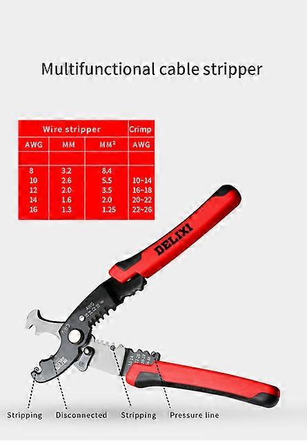 Multifunctional TAB Terminal Crimping Plier Tools Cable Wire Stripper Cutter Crimper Automatic Plier