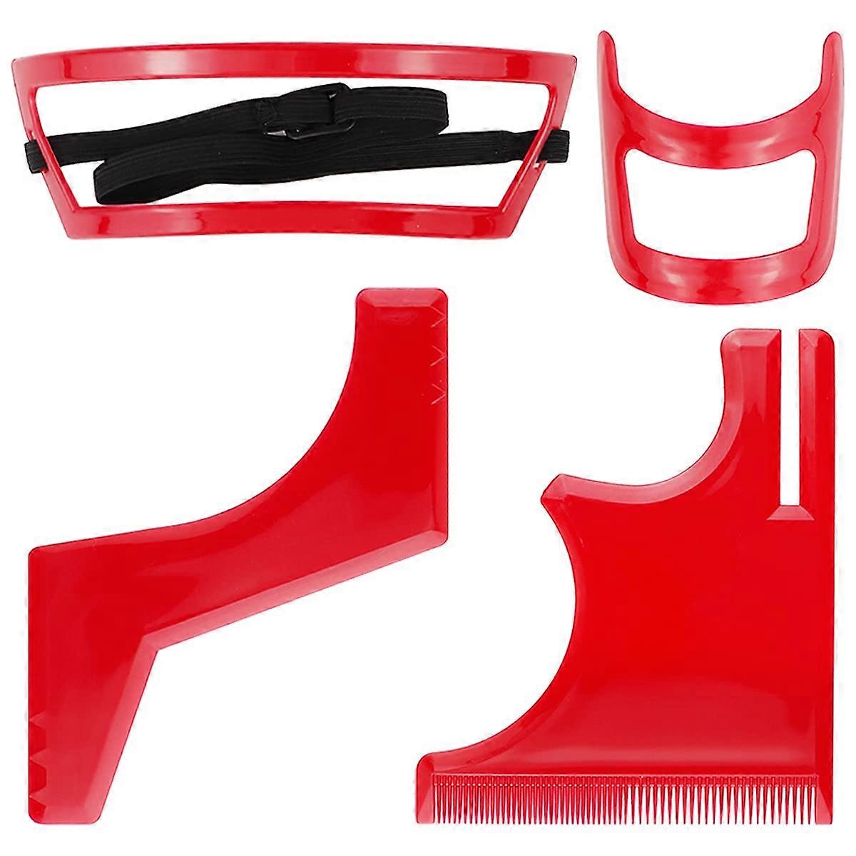 Beard Shaving Template Kit, 4pcs Beard Shaping Tool, Beard Guide Shaping Tool Hairline Template Stencil Neckline Shaving Mustache Edge Shaping