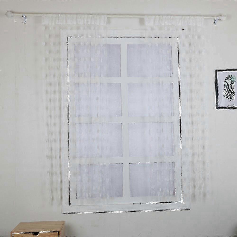 2pcs Novelty Heart Decor Window Room Curtain