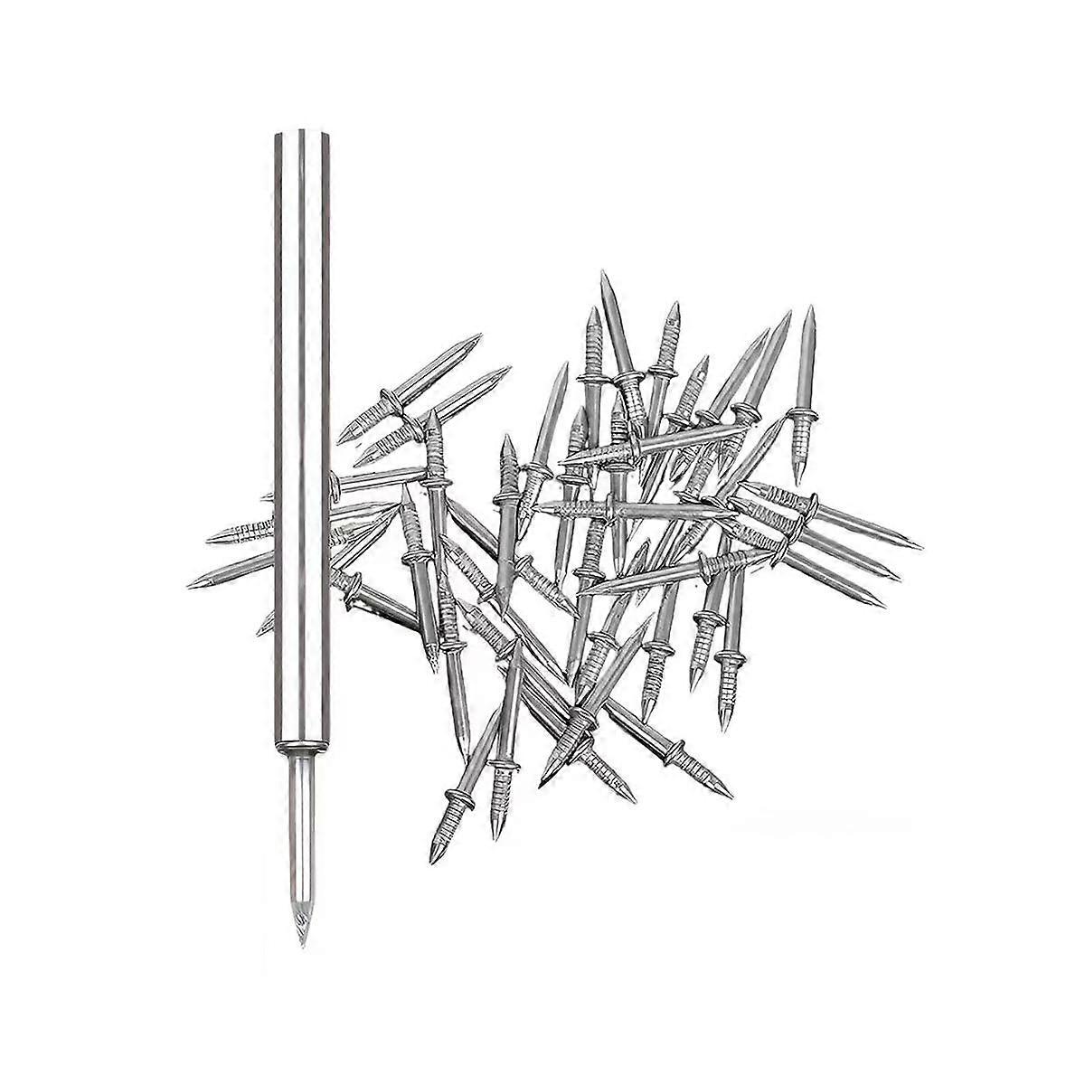 100Pcs Double-Head Skirting Thread Seamless Nail, Skirting Line Without Marks Nail, Seamless Nail w