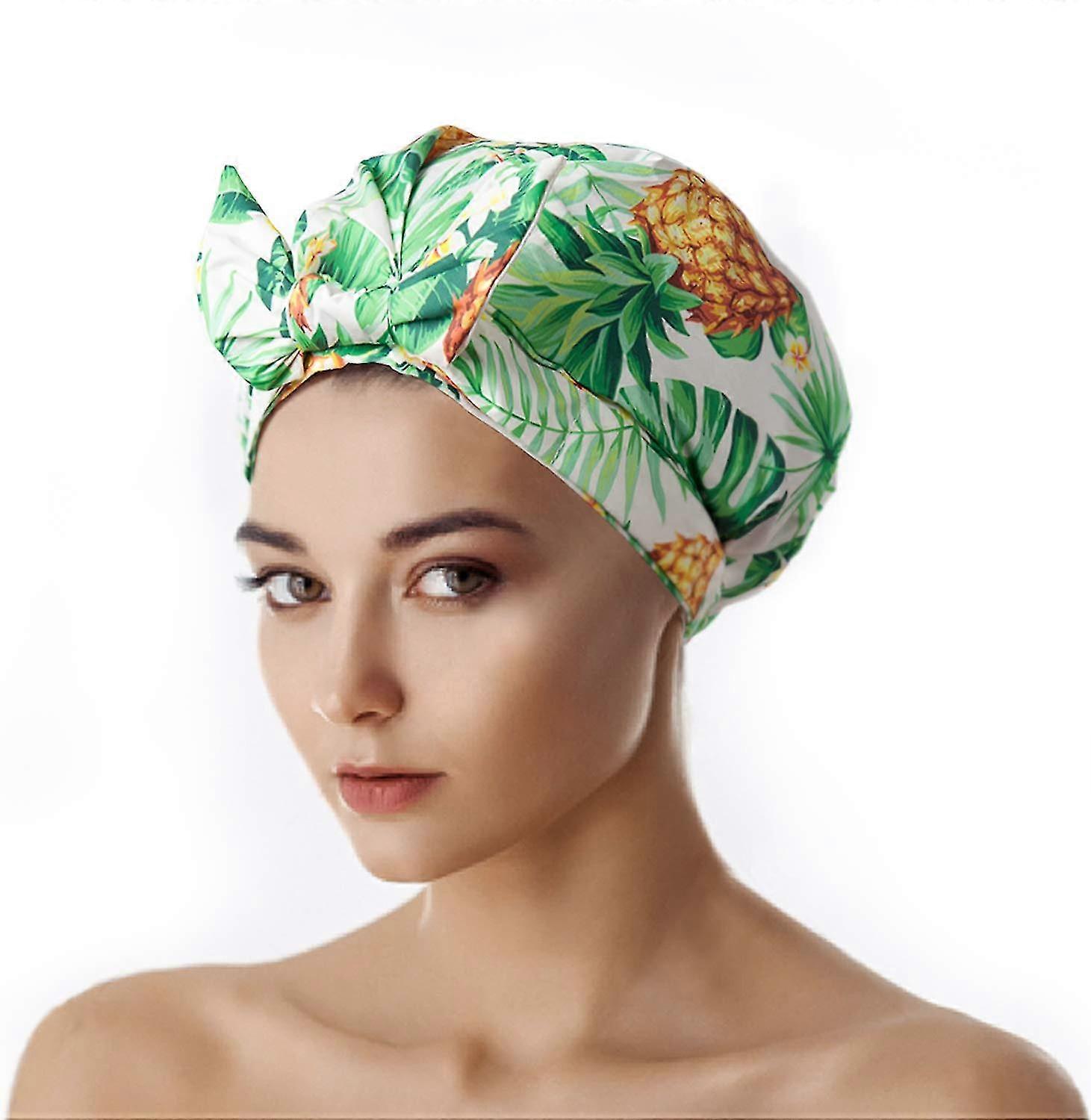 Luksus dusjhette for kvinner, vanntette bowknot badehetter, gjenbrukbare dusjhetter, multifunksjonell dusjhette, hodeplagg på badet