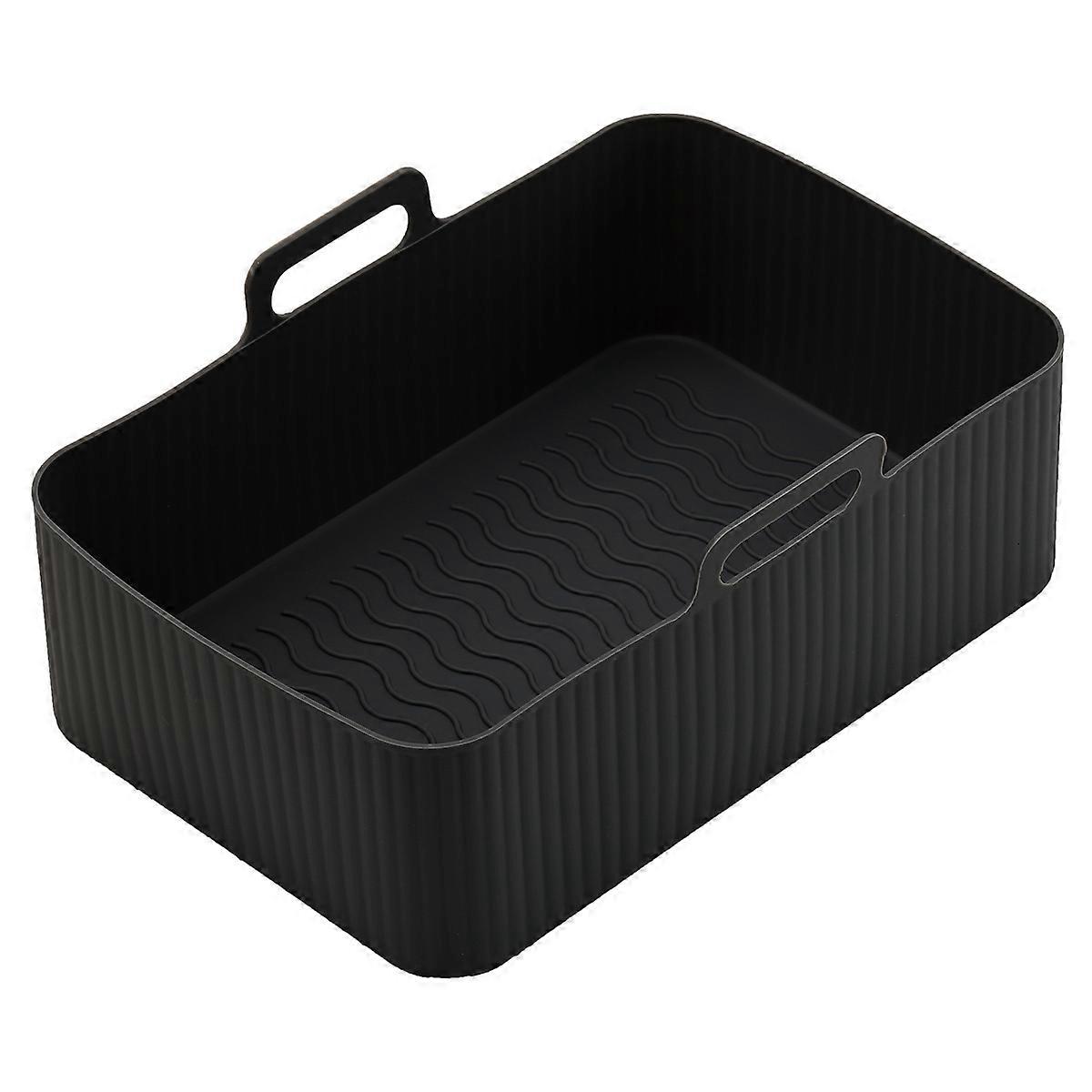 Air Fryer Silicone Pan, Rectangular Pot and Tray for Cooking
