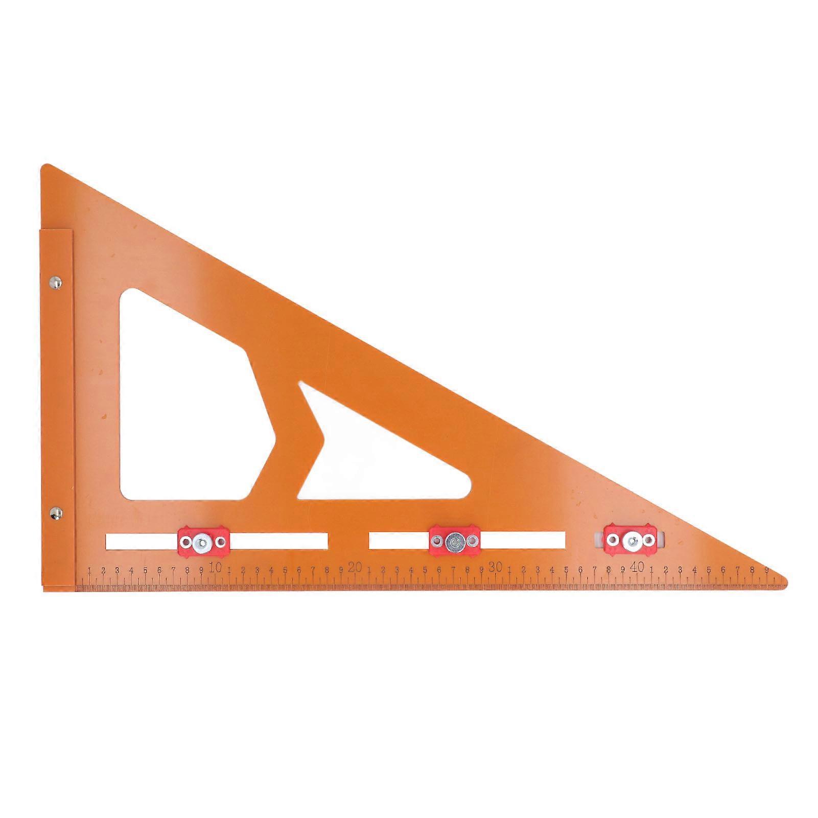 2 in 1 Rafter Square Drilling Positioning Triangle Ruler Carpentry Measuring Layout Tool