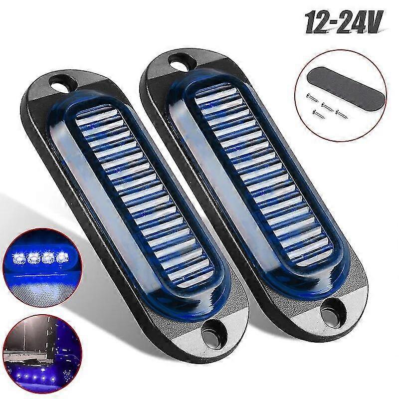 2Pcs 4LED φορτηγό πλευρικό ελαφρύ αυτοκίνητο πλευρικών δεικτών δεικτών Προειδοποίηση φρένων πίσω φως αυτόματο εξωτερικό ρυμουλκούμενο φορτηγό λαμπτήρων τροχόσπιτο 12V 24V