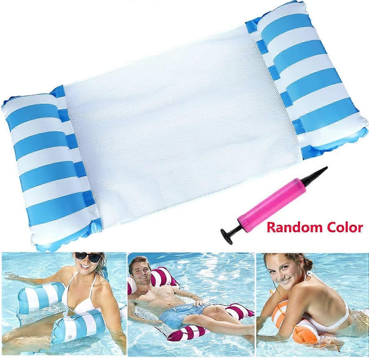 Floating Inflatable Hammock ,Portable Pool with Manual Pump  Mattress120*70CM