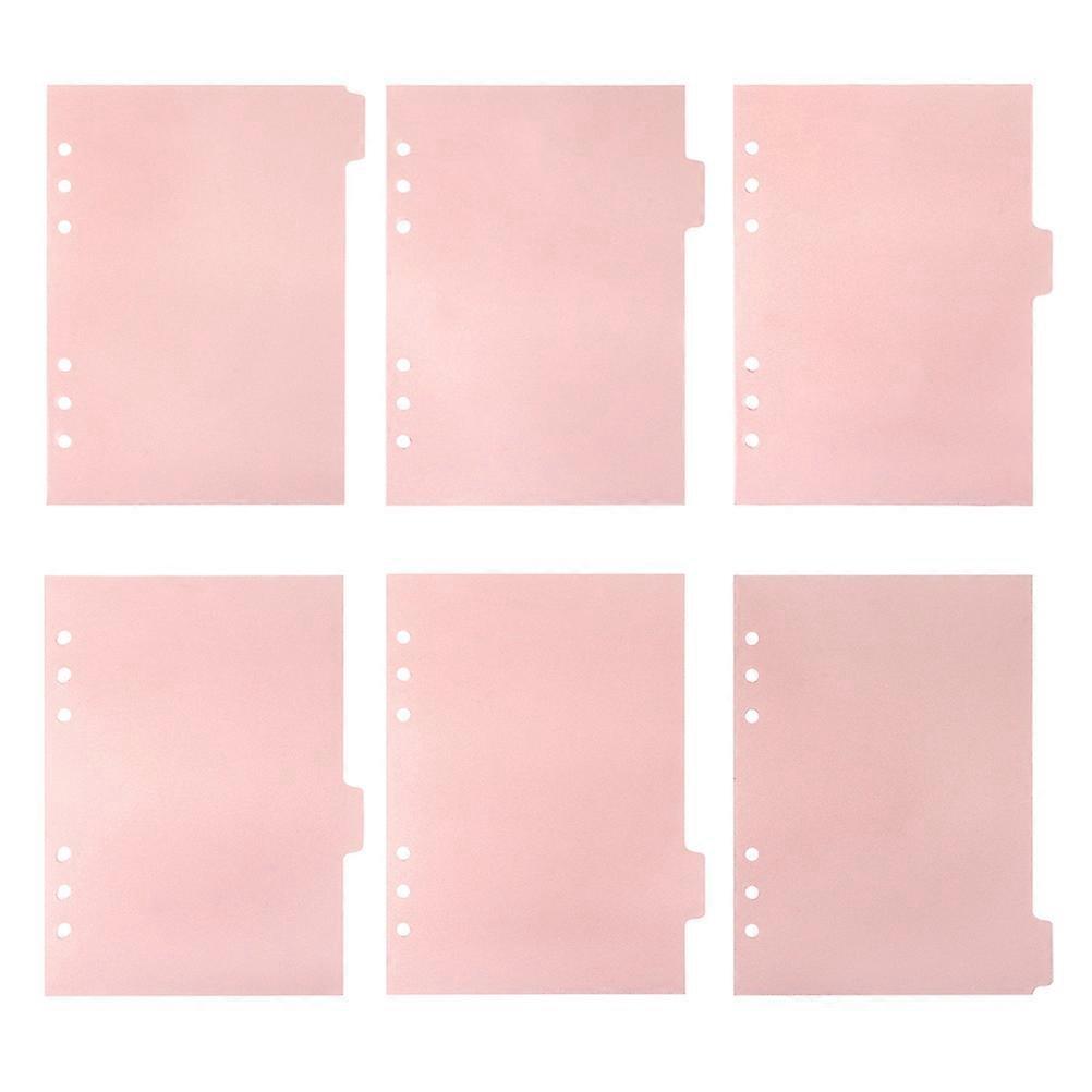 6 Pcs A6 Binders Colored Indexing Cards Page Dividers Category Page Section Dividers