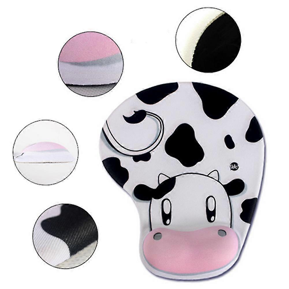 Lovely Cow Pattern Mouse Mat Stereoscopic Mouse Mat With Wrist Pad