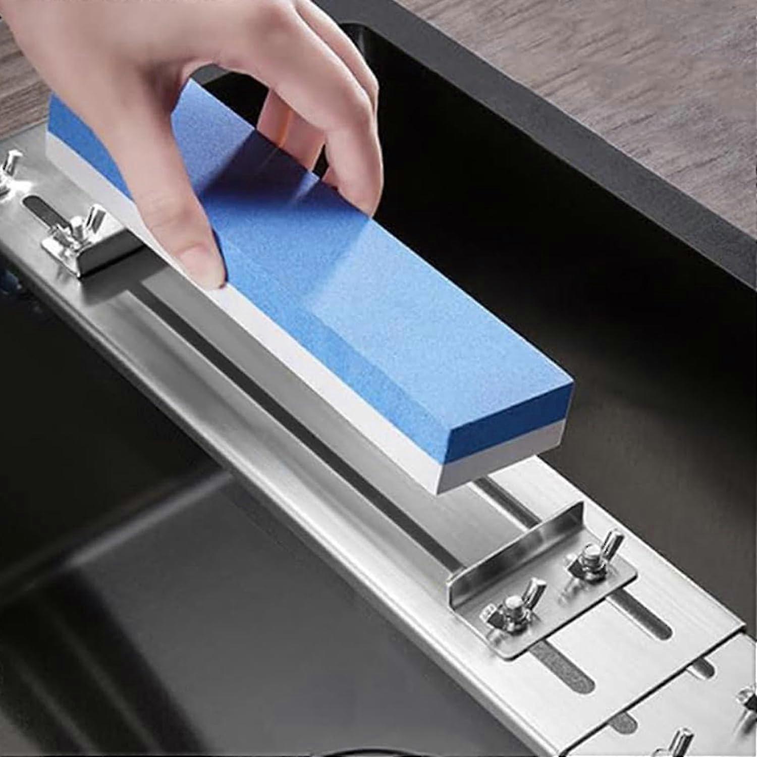 Porte-pierre à aiguiser réglable en acier inoxydable - Outil de meulage antidérapant