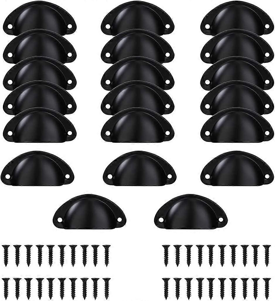 Retro Cabinet Pull, 20 Pieces Cabinet Drawer Handle, Black Drawer Handle