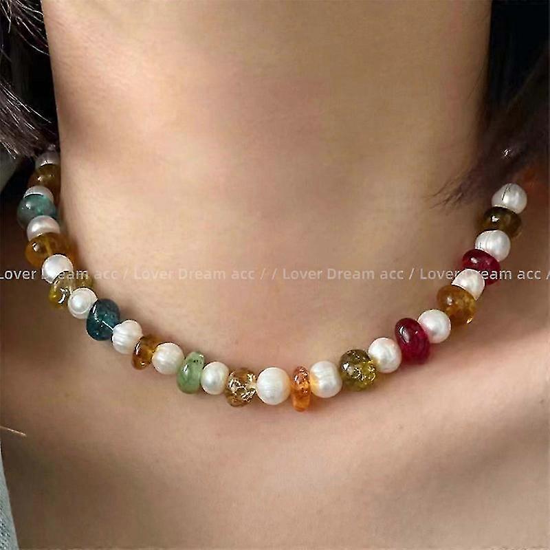 Halskette Perlstein Mode Schmuck