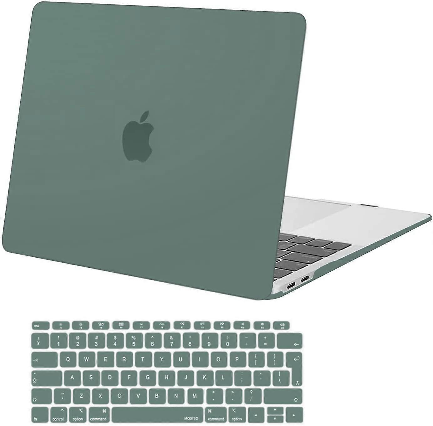 Midnight Green متوافق مع حافظة MacBook Air مقاس 13 بوصة 2022 2021 2020 2019 2018 M1 A2337 A2179 A1932 Retina Display مع Touch ID و Protective Plasti