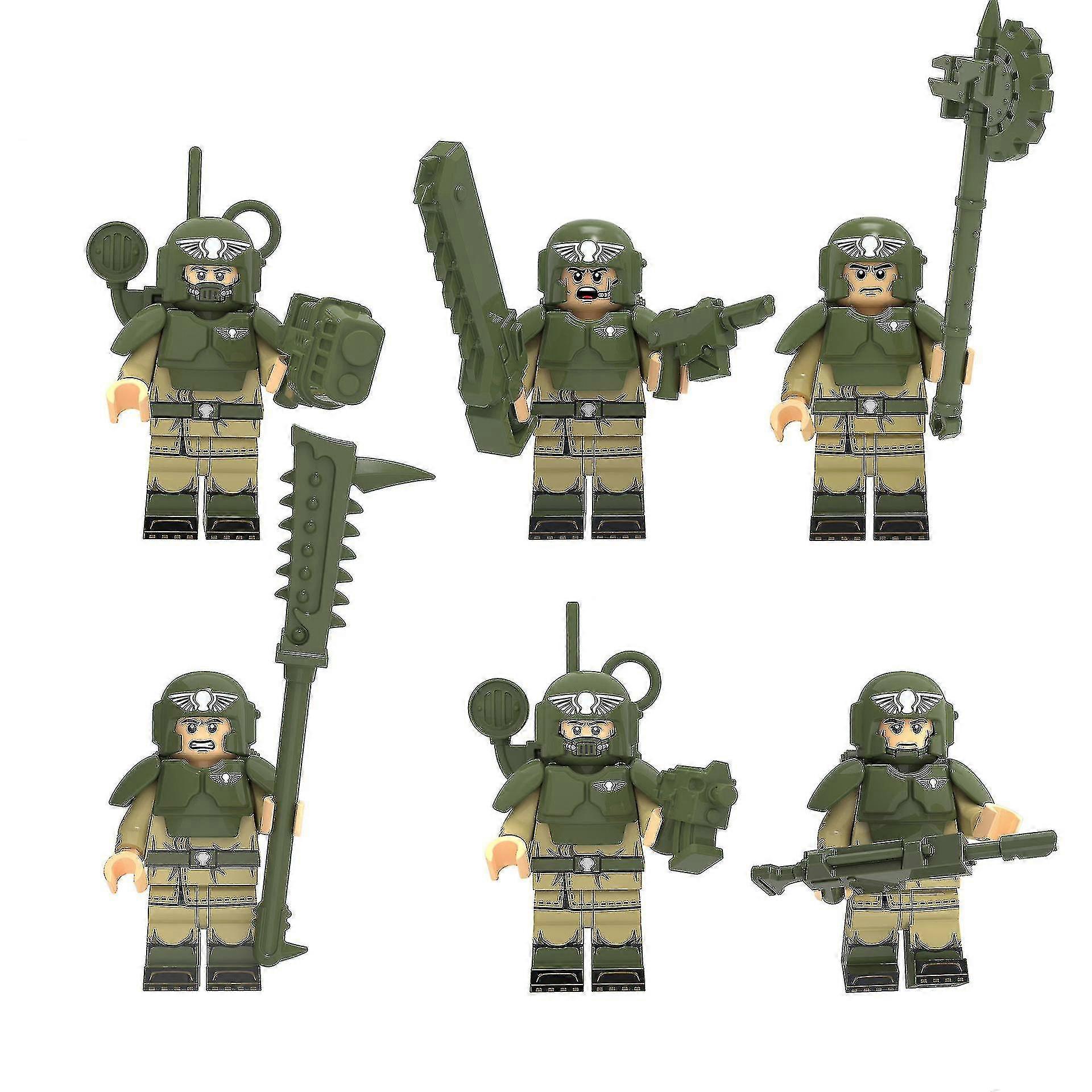 6pcs Imperial Defence Force Assembly Blocks