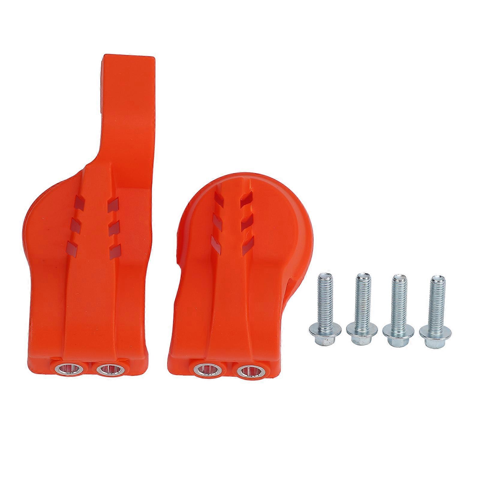 2Pcs Motorcycle Front Fork Shoe Cover Lower Fork Foot Bottom Protector Guard for XC XCF SX SXF XCW EXC EXCF TPi 6D Orange